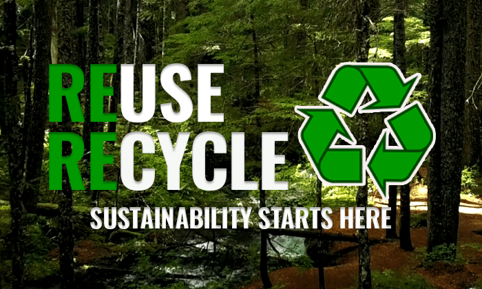 reuse and recycle sustainability starts here