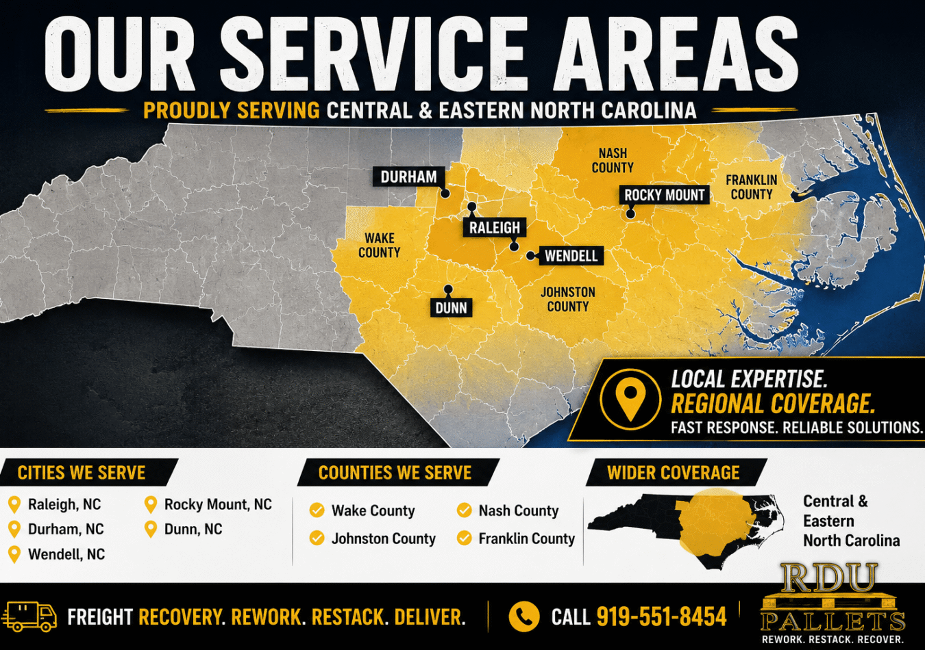 RDU Pallets Service Areas Service Areas