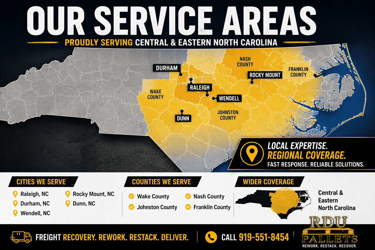 RDU Pallets Service Areas Service Areas