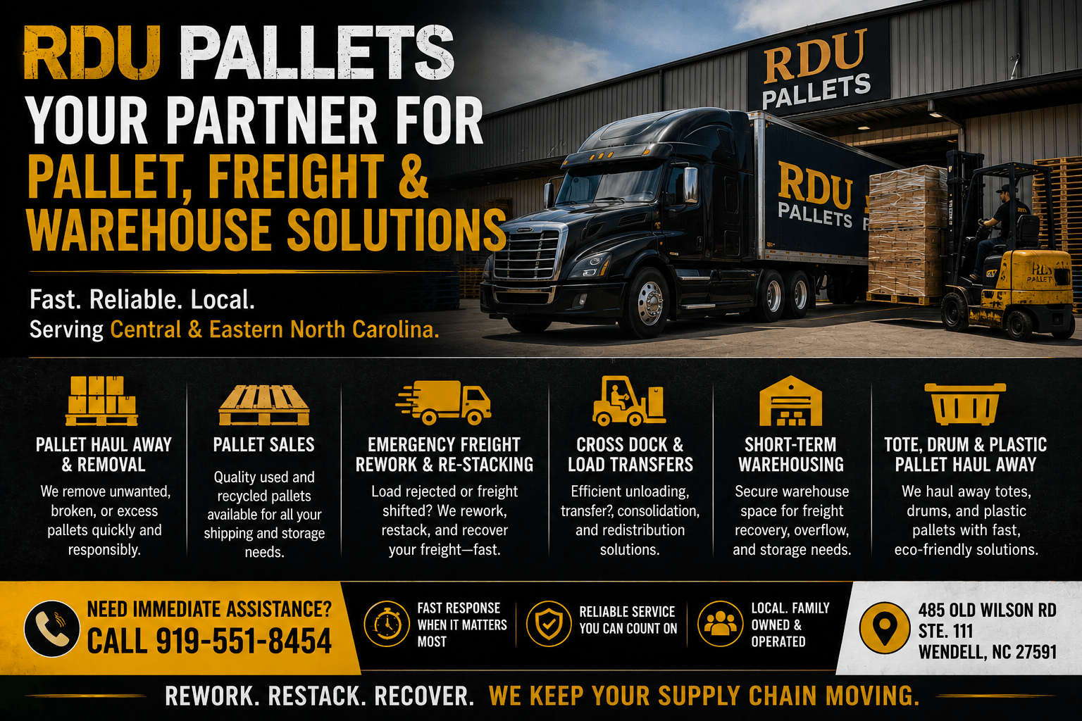 Request Pallet, Freight & Warehouse Services